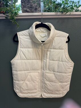 Zella Off-White Quilted Puffer Vest